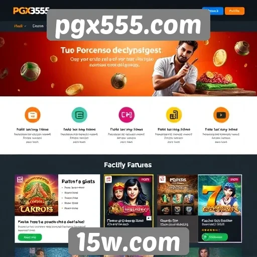 Recursos e funcionalidades do site pgx555