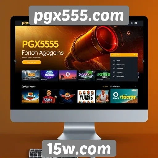 Interface do usuário do site pgx555.com